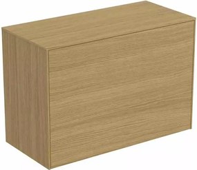 Dulap baza suspendat Ideal Standard Atelier Conca 1 sertar cu blat 80 cm finisaj stejar deschis