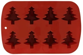 Forma de copt din silicon BRADUL DE CRACIUN, rosu