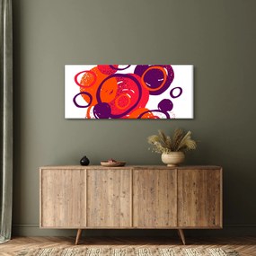 Tablou - Motiv cercuri în culori calde (120x50 cm)