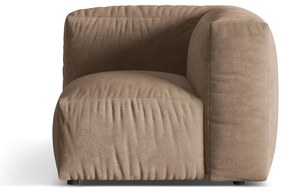 Modul pentru canapea modulară maro deschis cu tapițerie din catifea (cu colț variabil) Martina – Micadoni