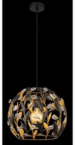 Lustra neagra din metal negru cu auriu MIKA