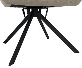 Scaun pivotant design cu bază, bej / negru, KOMODO TIP 2