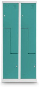 Dulap metalic Z, 80 x 50 x 180 cm, blocare, verde - RAL 6033