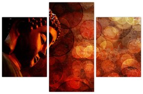 Tablou - Buddha în nuanțe roșii (90x60 cm)