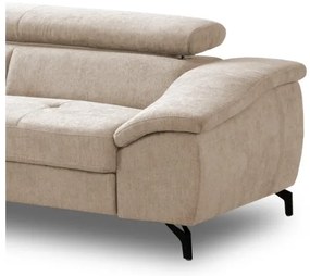 Colțar extensibil BRESCIA, formă L (stânga), cu spațiu de depozitare, bej