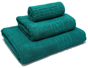 Set 3 prosoape de baie 70x130 cm, 50x90 cm, 30x50 cm, bumbac