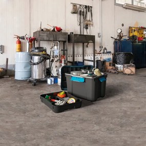 Cutie de depozitare neagră din plastic cu capac 73,5x44,5x46 cm Scuba Box – KIS