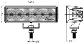LED spot auto OSRAM 24W 10-30V IP68 5700K