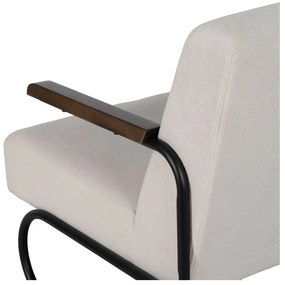 Fotoliu bej cu tapițerie din chenille Industra – Ixia