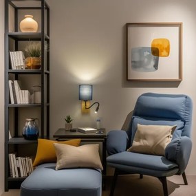 Lampă LED de perete Brilagi NUBILA WOOD 1xE27/25W/230V + LED/3W stejar/albastru închis