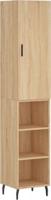 vidaXL Dulap înalt, stejar sonoma, 34,5x34x180 cm, lemn prelucrat