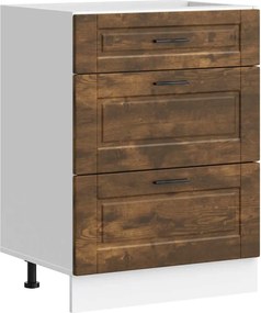 vidaXL Dulap de bucătărie „Porto” din lemn de lemn de stejar afumat