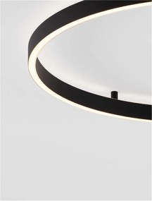 Lustra LED aplicata design modern minimalist HEDRA D-60cm negru