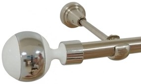 Galerie simpla fara inele kula alb 19 mm INOX (Alege marime: 200 cm)