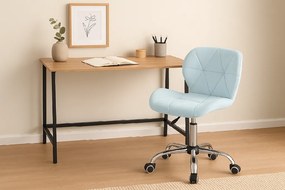 Set pentru birou masa de birou TAYLOR SONOMA 100x50 cm + scaun de birou AVOLA VELVET albastru deschis