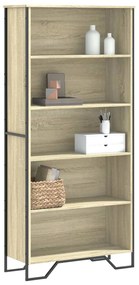 vidaXL Bibliotecă, stejar sonoma, 80x31x169 cm, lemn prelucrat