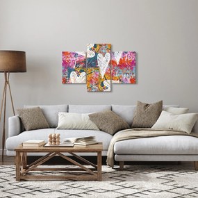 Tablou - Inima pe un fundal abstract (90x60 cm)