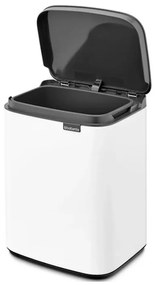 Cos de gunoi Brabantia Bo Small 1006621, 4 L, Deschidere lina si silentioasa, Baza antiderapanta, Alb