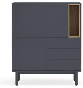 Comodă înaltă gri închis 100x120 cm Corvo - Teulat
