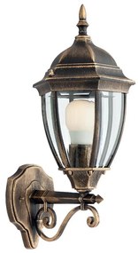 Lampă de perete de exterior Redo 9604 SEVILLA 1xE27/42W/230V IP44 auriu/patină