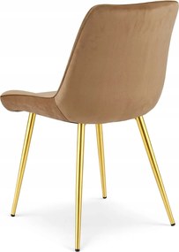 Maro scaun bucatarie BERA din catifea cu picioare aurii
