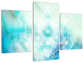 Tablou - Merkaba pe un fundal turcoaz (90x60 cm)