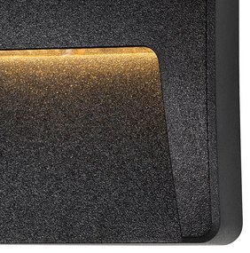 Set de 6 aplice exterioare negre pătrate cu LED inclus IP65 - Gem