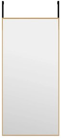 Oglinda pentru usa, auriu, 30x60 cm, sticla si aluminiu 1, Auriu, 30 x 60 cm