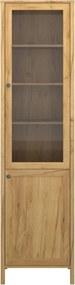 Vitrina KLARK, stejar auriu, PAL laminat, 55x42x210 cm