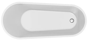 Cada baie freestanding Cersanit Zen, 167 x 72 cm, ovala, alb lucios 1670x720 mm