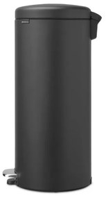 Cos cu pedala Brabantia NewIcon 649753, 30 L, Inchidere lina, Baza antiderapanta, Finisaj satinat, Gri inchis