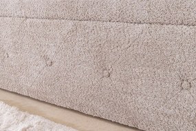 Bancheta tapitata cu spatiu de depozitare Extravagancia 140cm, boucle champagne greige