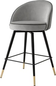 Set de 2 scaune de bar pivotante, design LUX, Counter Stool Cooper gri deschis