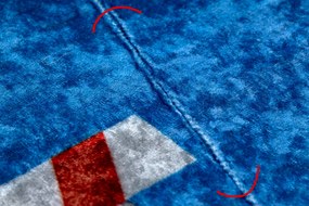 JUNIOR 51827.803 covor lavabil Camion, excavator pentru copii anti-alunecare - albastru - SECUNDAR-COTATI PRODUSUL