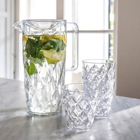 Carafă cu 4 cupe Koziol CRYSTAL, 1,6 l