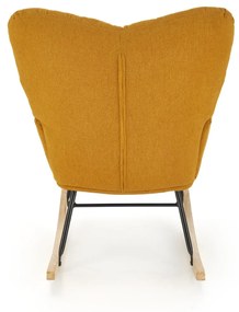 Fotoliu tip balansoar Vasco mustariu H94 cm