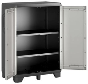 46637 Keter Dulap de depozitare mic Gear, negru și gri, 97 cm