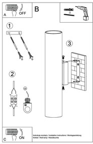 Aplică perete LAGOS 2 2xGU10/40W/230V negru