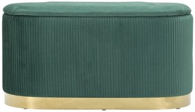 Mauro Ferretti Banca Cu Depozitare Și Taburet Shopy Green Set 3 Bucăți Cm 80X37X42-29X33 | Aosom Romania