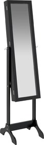 vidaXL Oglindă de sine stătătoare, negru, 34x37x146 cm