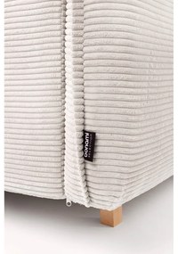 Colțar bej extensibil cu tapițerie din catifea reiată (cu colț pe partea stângă /în formă de "U") Tori – Bonami Selection