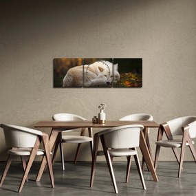 Tablou - Lupul care se odihnește (cu ceas) (90x30 cm)