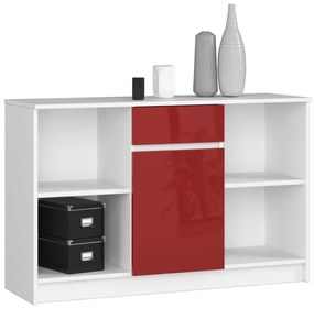Comodă Briar (Alb + Roșu lucios ). 1069872