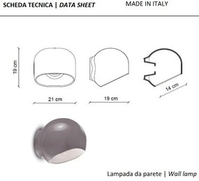 Aplica de perete din ceramica design italian realizata manual AYRTON
