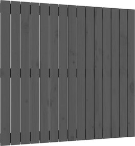 vidaXL Tăblie de pat pentru perete, gri, 95,5x3x90 cm, lemn masiv pin