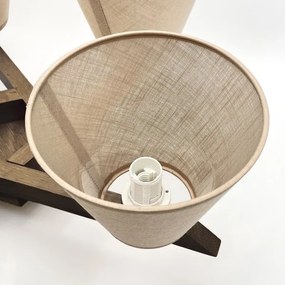 Lustră LED aplicată Brilagi ANTHONY 5xE14/40W/230V stejar nuc/bej