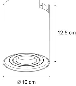 Spot modern cu șină monofazat, culoare gunmetal - Iconic Rondoo Up