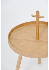 Măsuță auxiliară din lemn de stejar Wireworks Pick Me Up, ø 45 cm