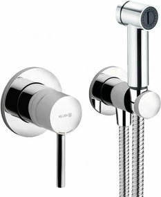 Dus igienic cu baterie Kludi Bozz cu agatatoare para furtun si baterie incastrata crom