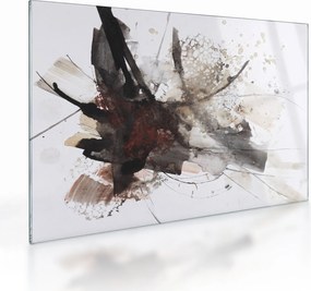 Tablou pe sticlă cu pictură abstactă (70x50 cm)